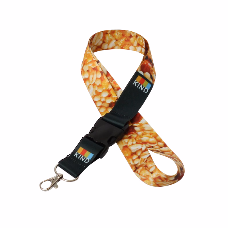 1" Digitally Sublimated Lanyard w/ Detachable Buckle
