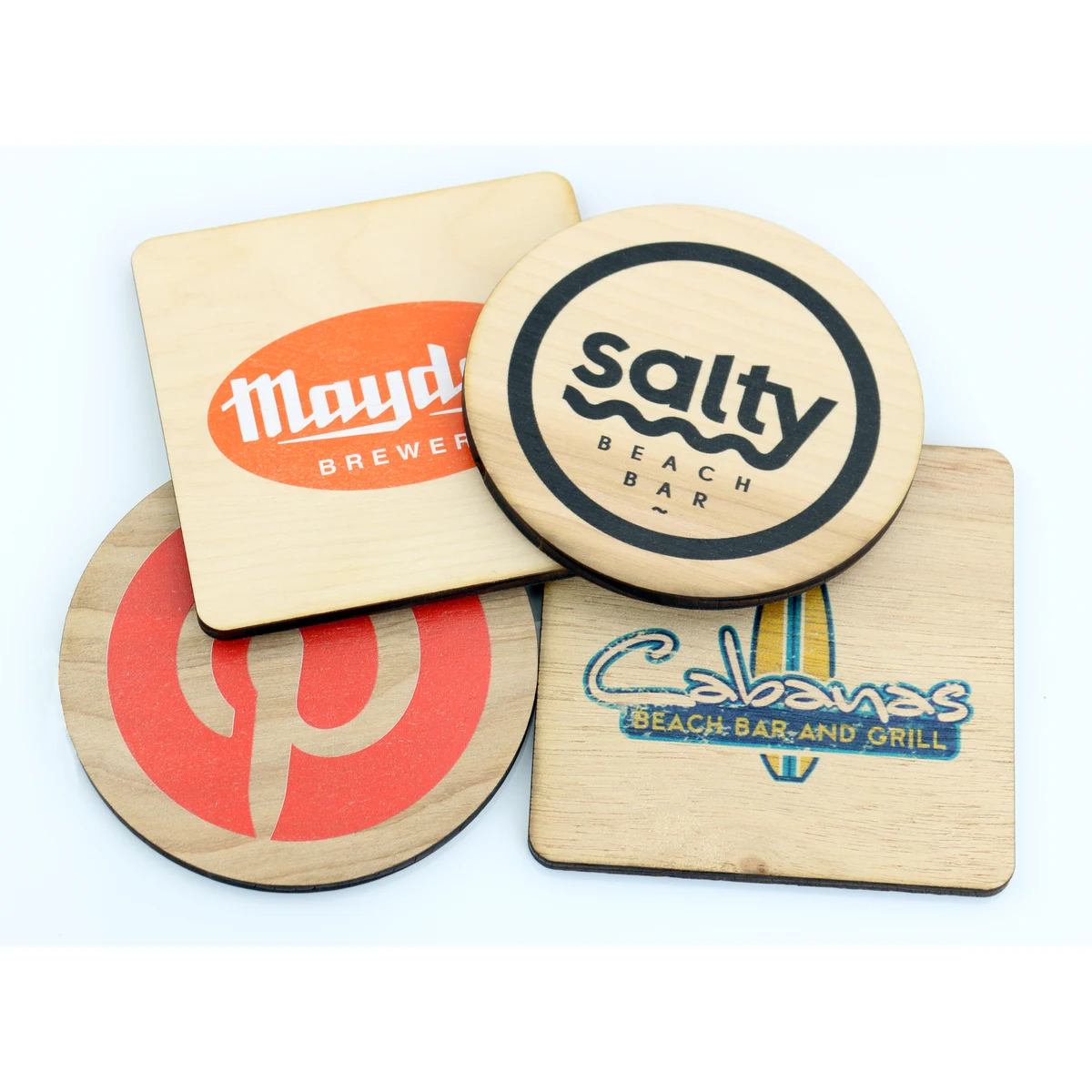 Square Wood Coasters with full color imprint 1