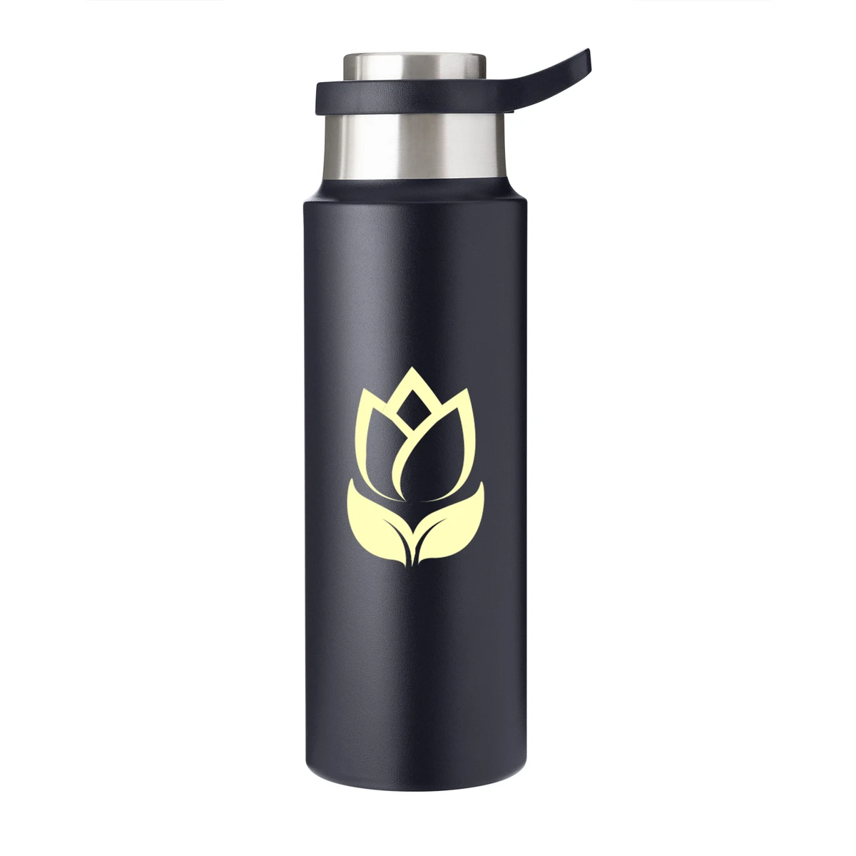 22 oz Vacuum Insulated Water Bottle With Push-Lock Lid, custom water bottle with logo imprint 1