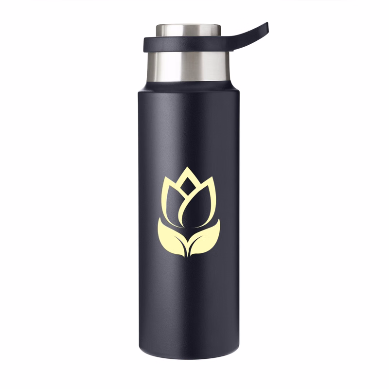22 oz Vacuum Insulated Water Bottle With Push-Lock Lid