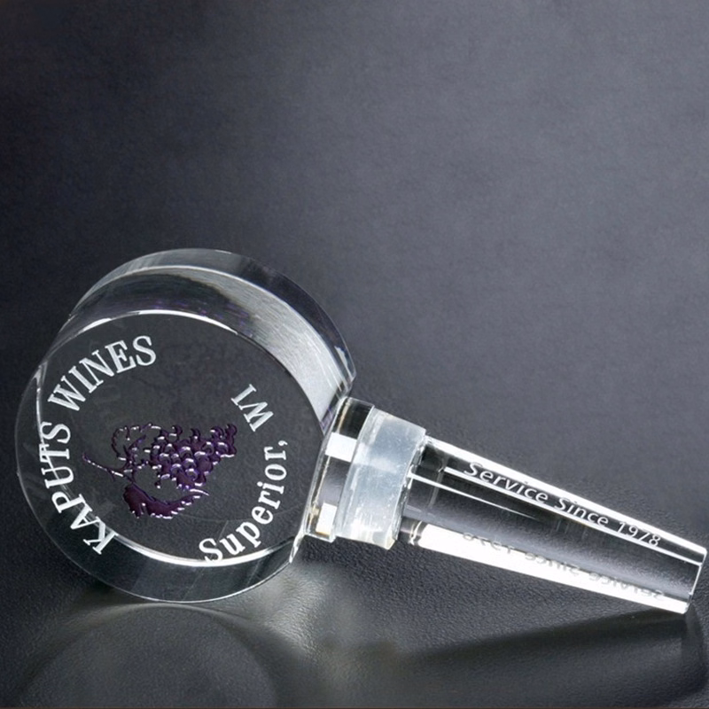 Crystal Wine Bottle Stopper - Circle