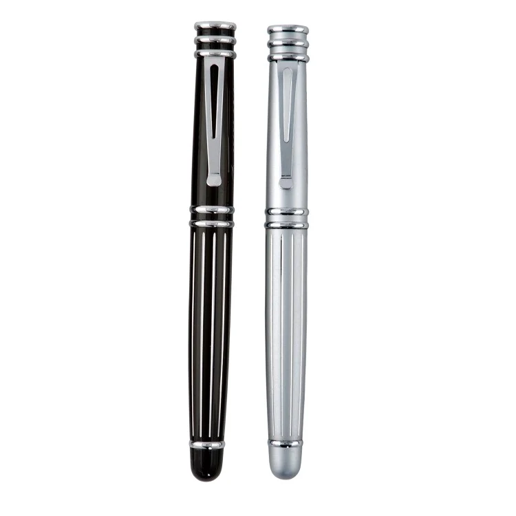 Allegro Brass Roller Ball Pen w/ Diamond Cut Lines 1