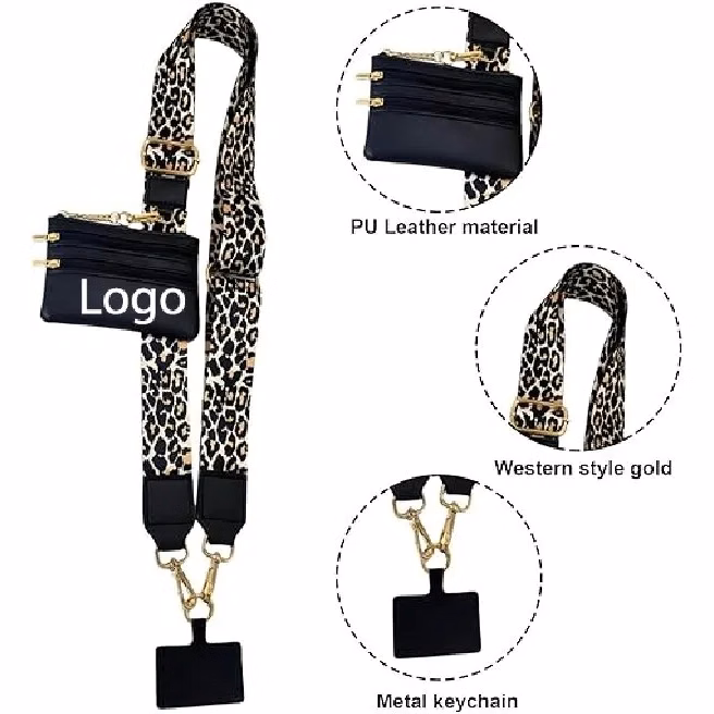 Phone Strap with Zippered Pouch