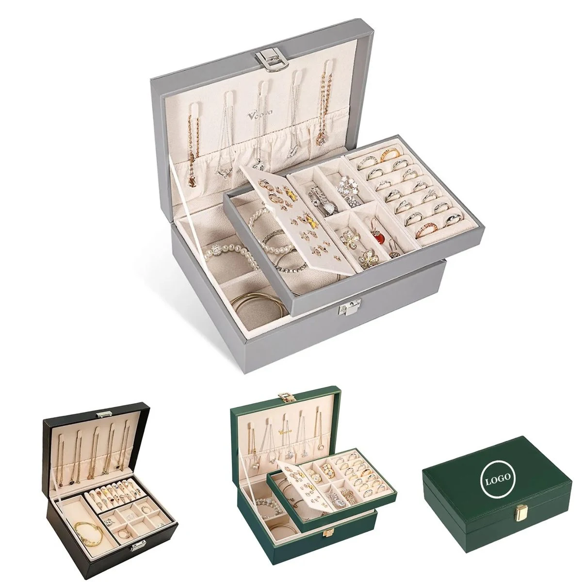 Double-Layer Jewelry Organizer Box 1