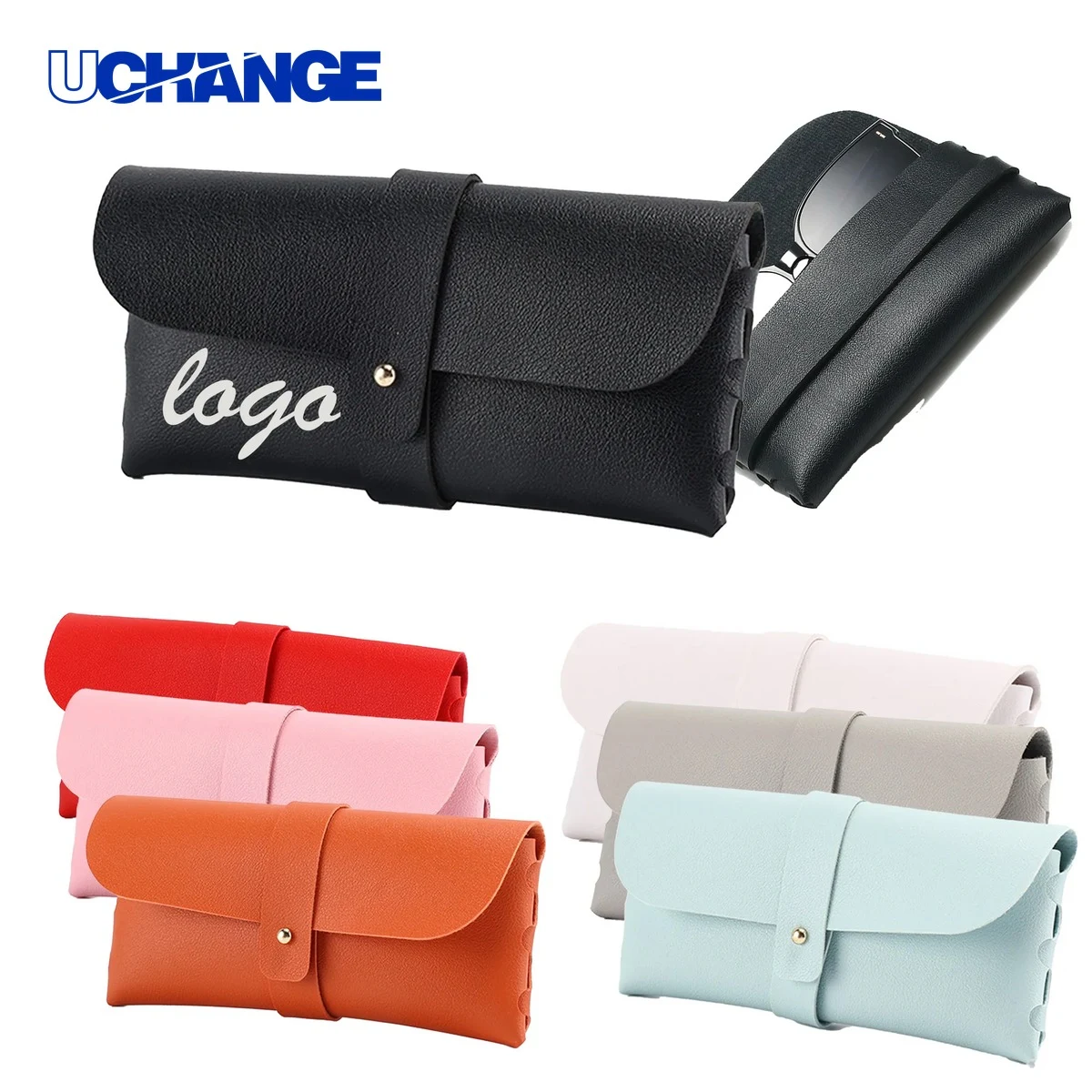 Eyewear Waterproof PVC Leather Glasses Case Bag Organizer 1