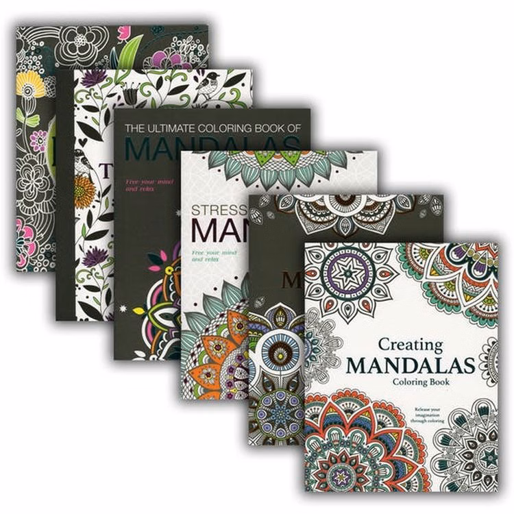 Mandalas Adult Coloring Books - 6 Volumes