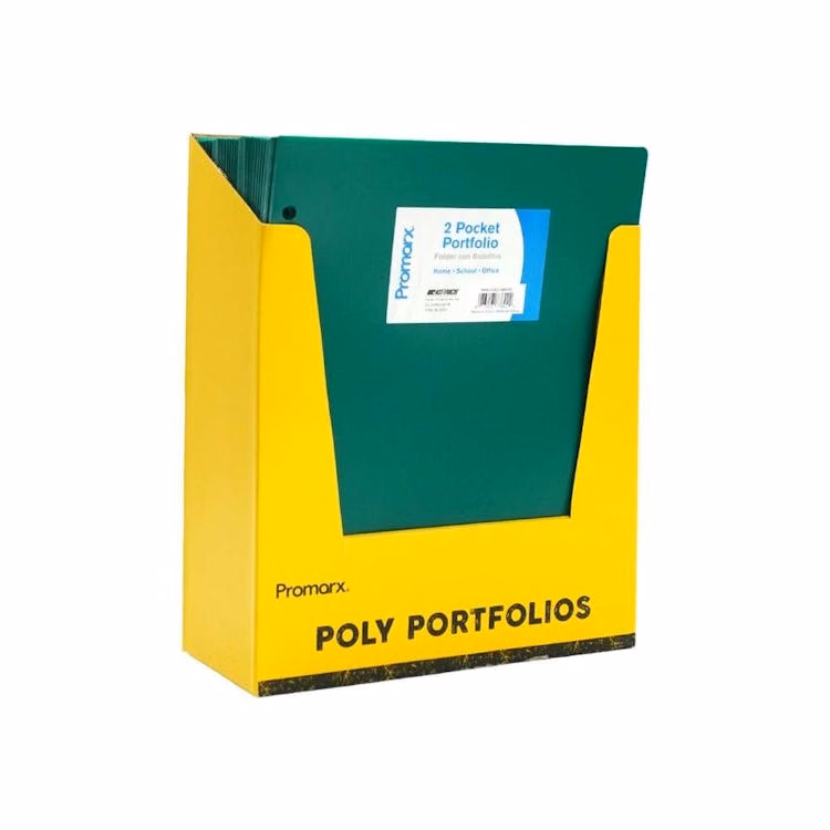 2 Pocket Poly Portfolios - Green