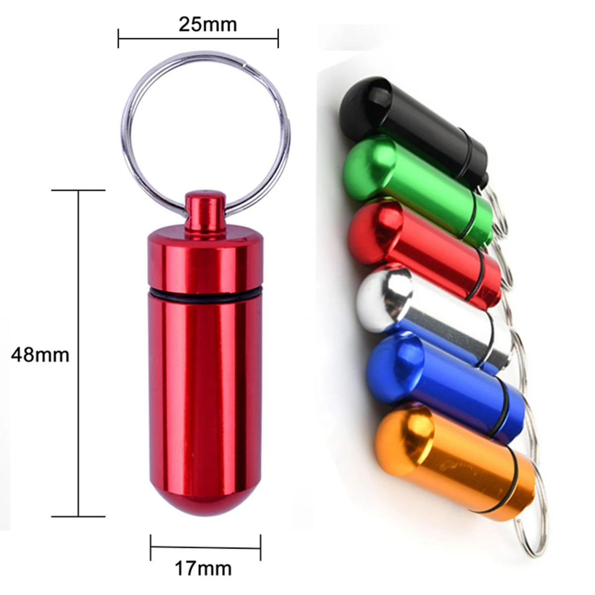 Aluminum Pill Holders Keychain 1