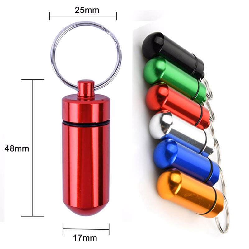Aluminum Pill Holders Keychain