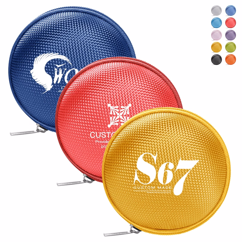 Round And Compact Portable Earphone Case