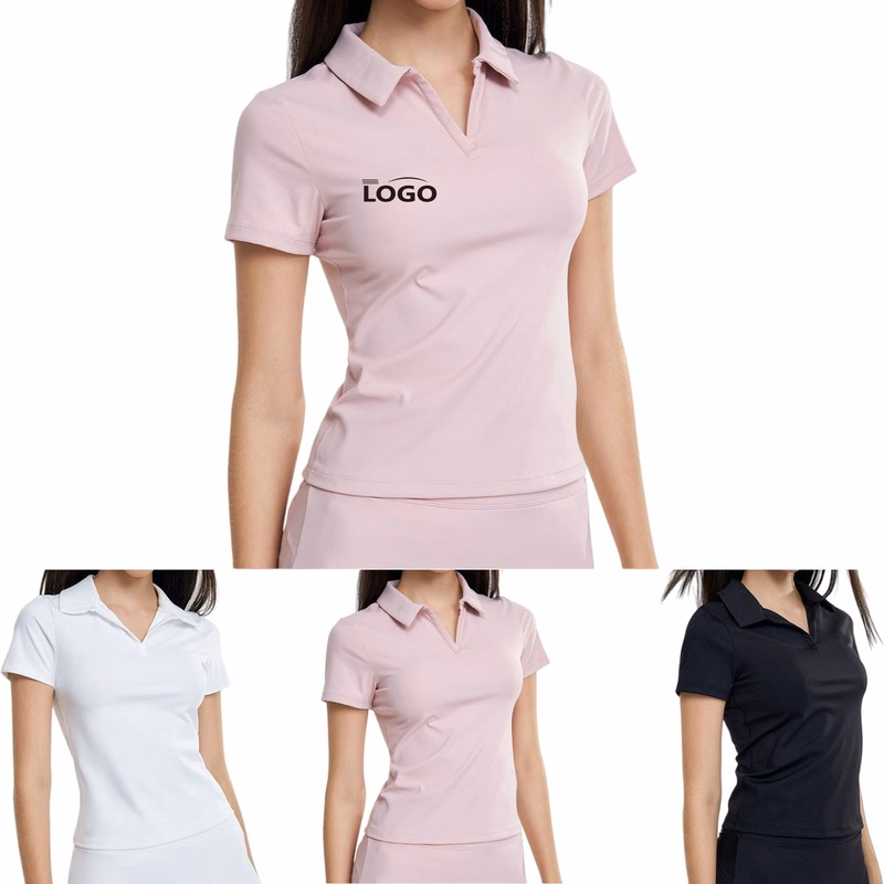 Tennis-style Collared Short-Sleeve Shirt