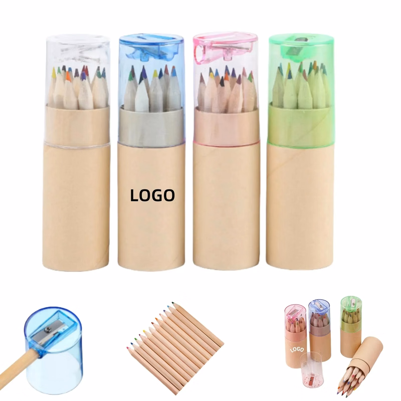 Kid Mini Drawing Colored Pencil With Sharpener