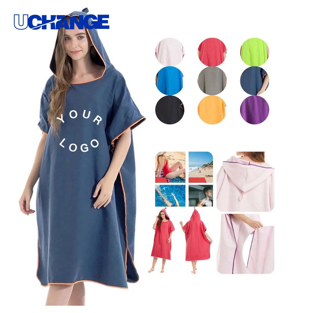 Microfiber Adult Poncho with Quick Dry Fabric for Travel 1