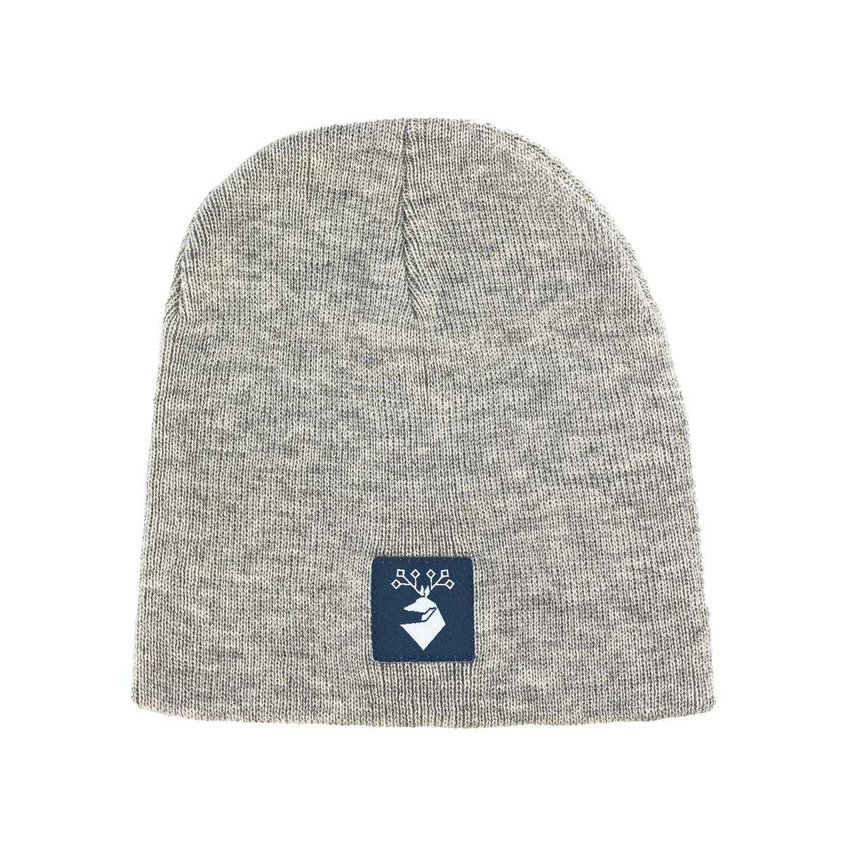 Knit Beanie w/ Sewn Woven Patch 1