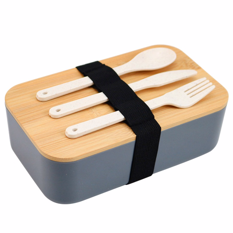 Wheat Straw Wooden Cover Lunch Box