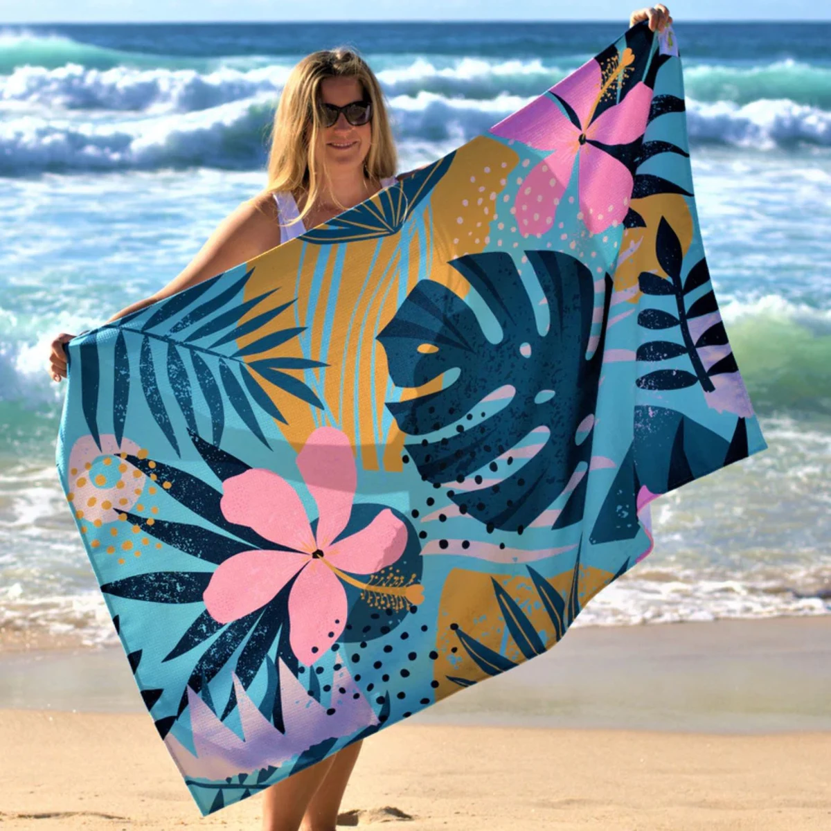 30"x 60" Sublimated Plush Microfiber Beach Towel 1