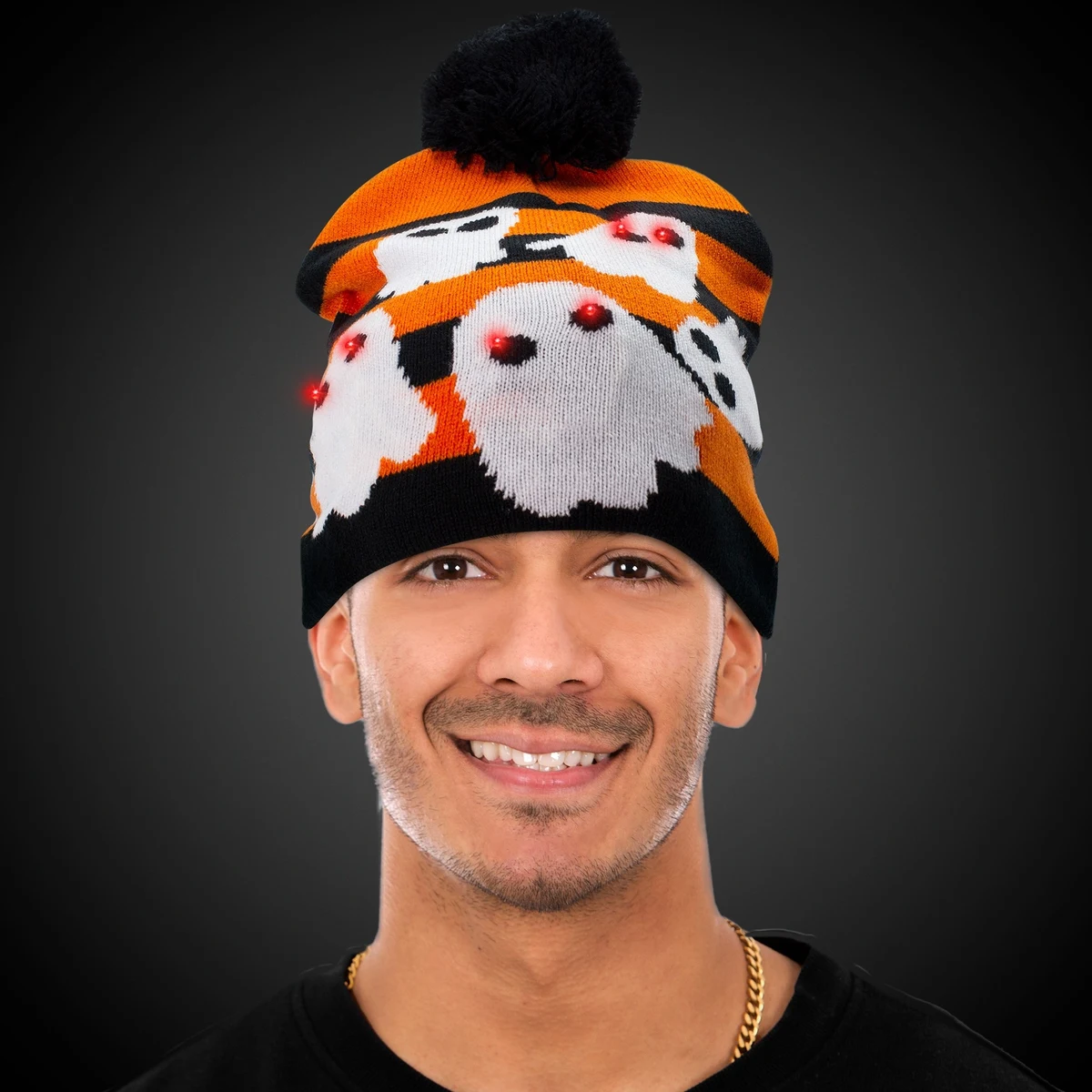 Halloween Ghosts LED Knit Hat 1
