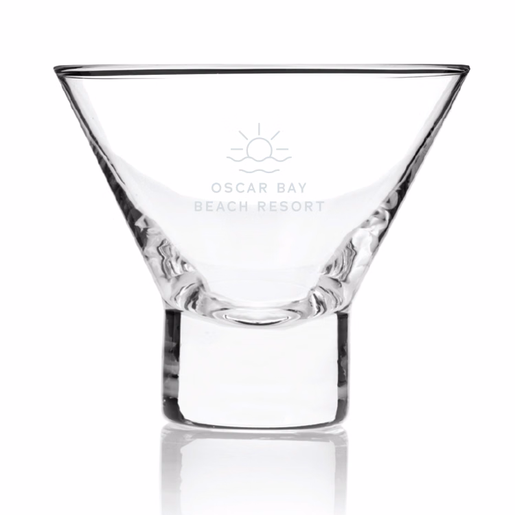 Viski® Raye Heavy Base Crystal Martini Glass, set of 2