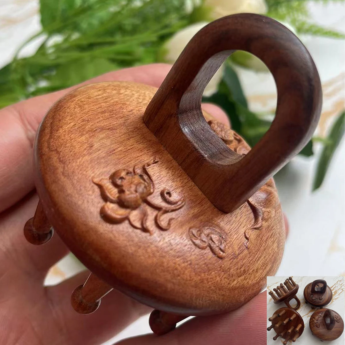 Wooden Mushroom Shape Massager Gua Sha Scraping Comb 1