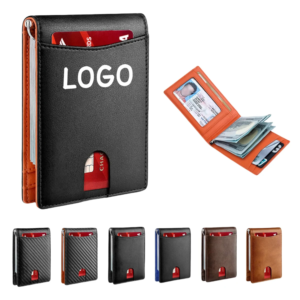 RFID Shielded Bifold Wallet - Genuine Leather & Durable 1