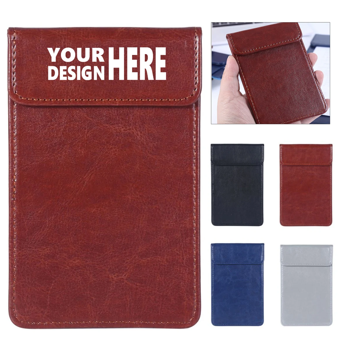 Magnetic Leather Menu Holder Stand - Order Pad Clipboard 1