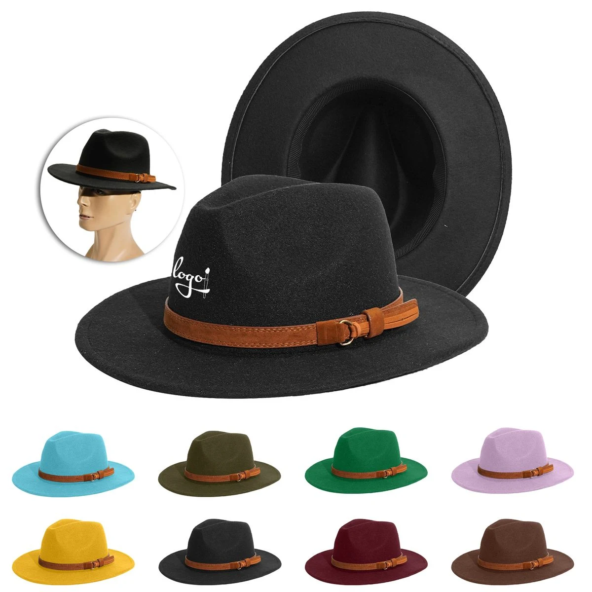 Vintage Wide Brim Fedora Hat 1
