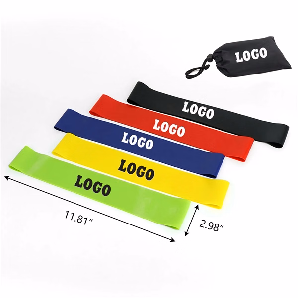 MOQ 100 5 Levels Resistance Bands Exercise Set With Free Carr