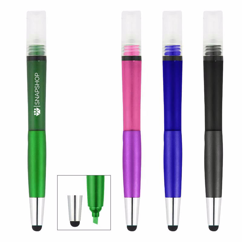 Sanitizer Spray Bottle With Highlighter & Stylus