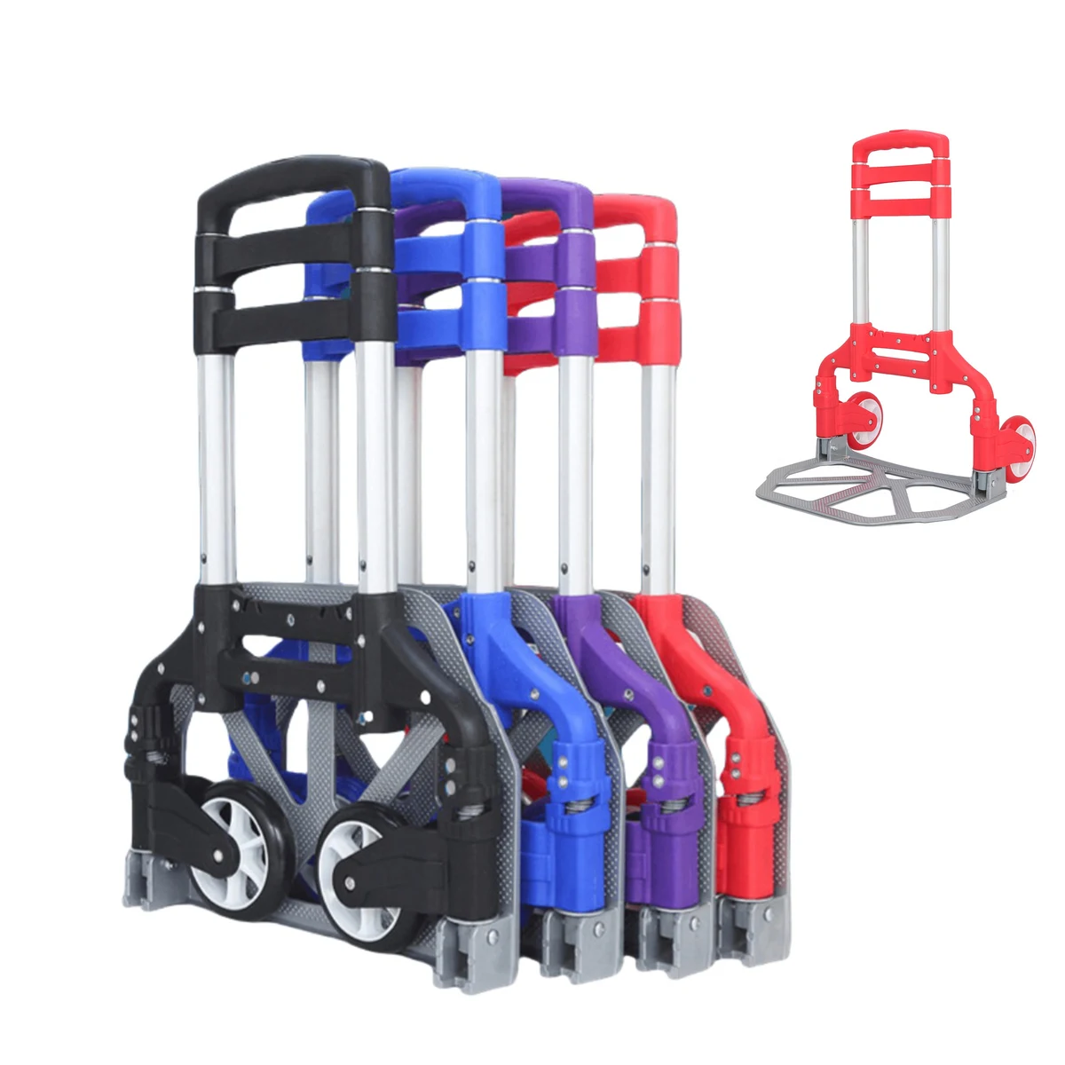 Aluminum Collapsible Trolly with 2 Wheels 1