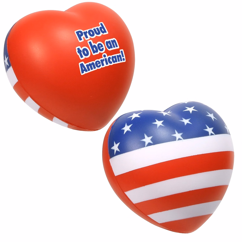 Patriotic Valentine Heart Stress Reliever