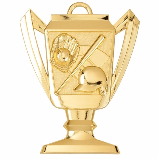 Baseball Trophy Medal, 2 3/4" Tall