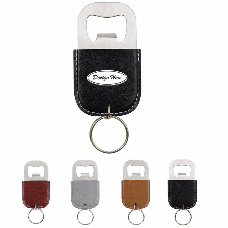 PU Leather Keychain Beer Bottle Opener - Perfect Gift for Any Occasion