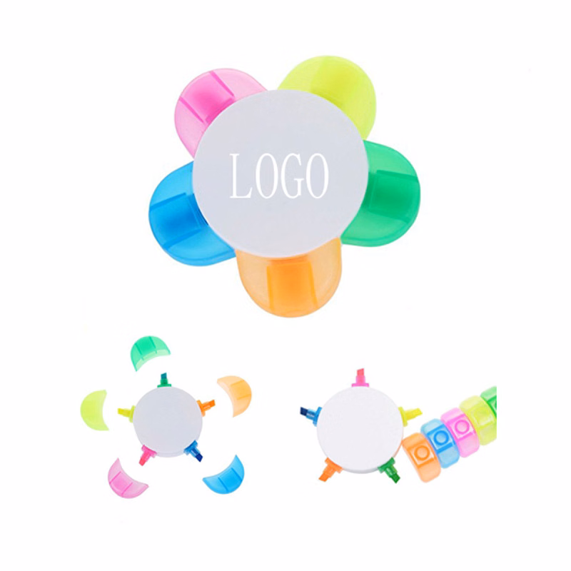 5 in 1 Flower Highlighter Pens