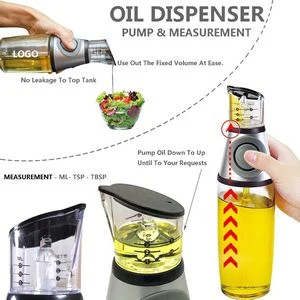 17oz Pump Measurement Olive Oil Bottle Dispenser 1