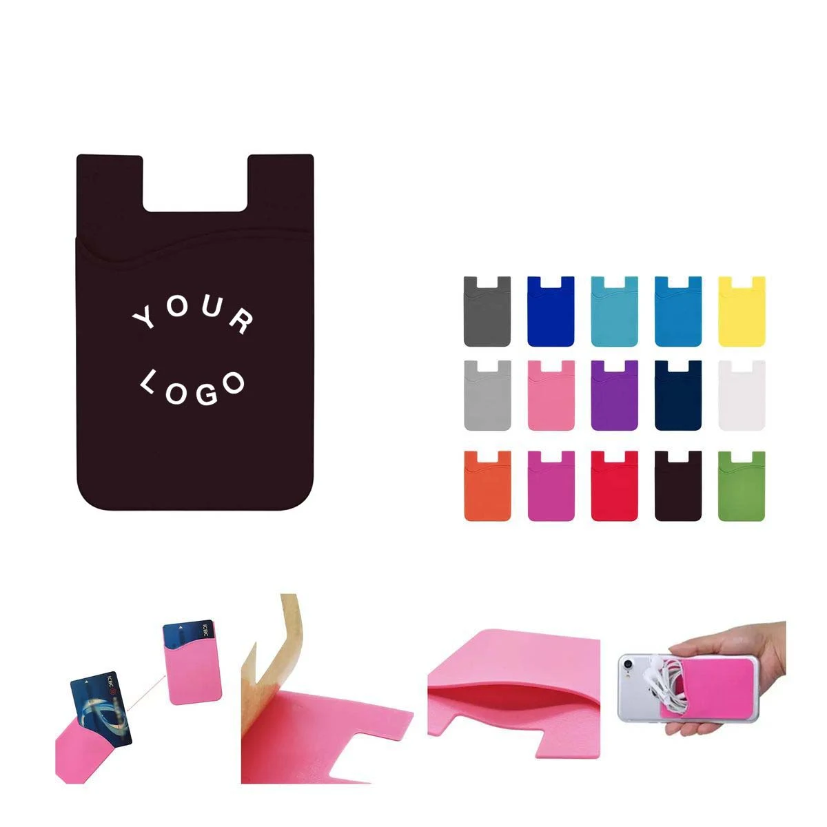 Flexible Silicone Card Pocket for Smartphones 1