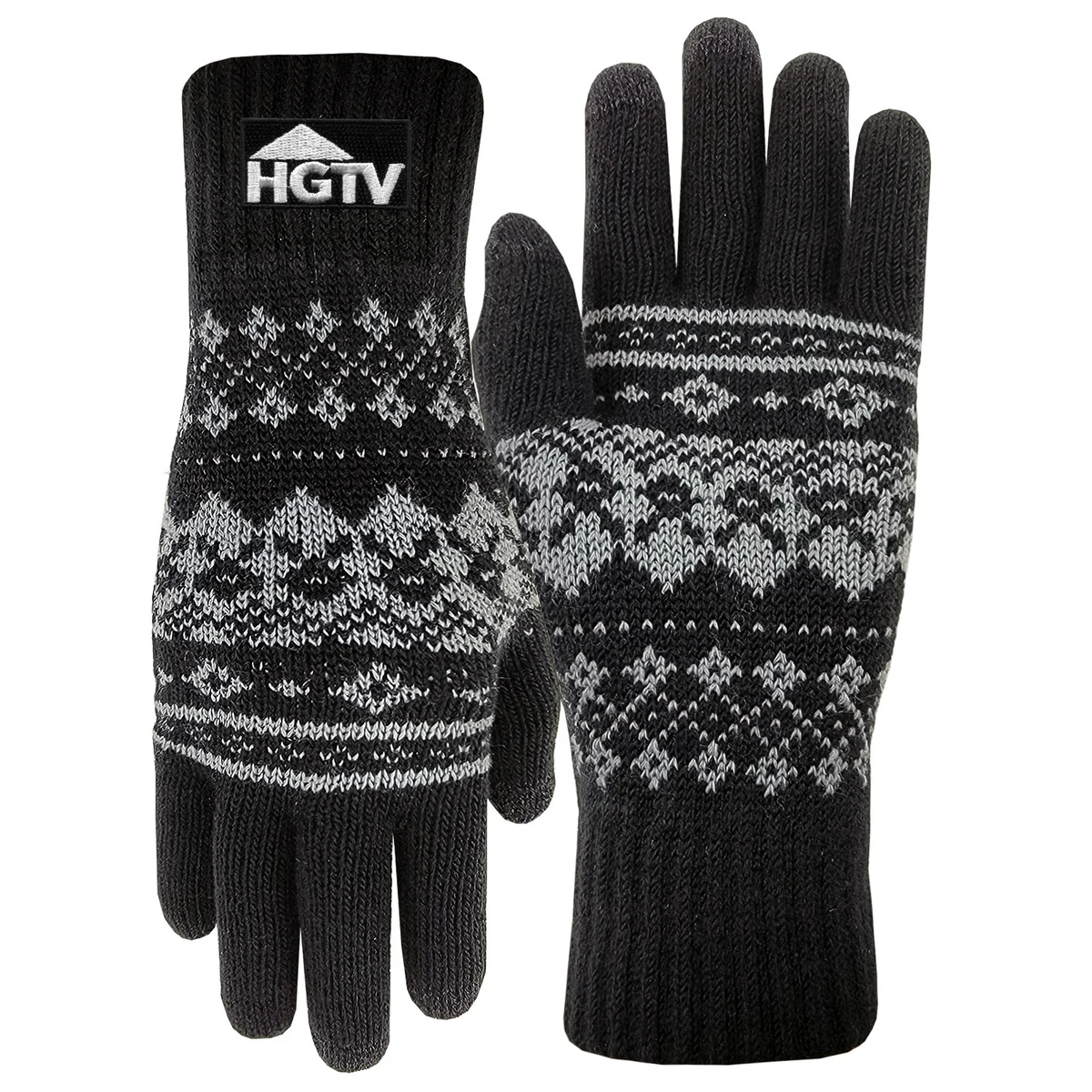 Winter Knit Text Gloves 1