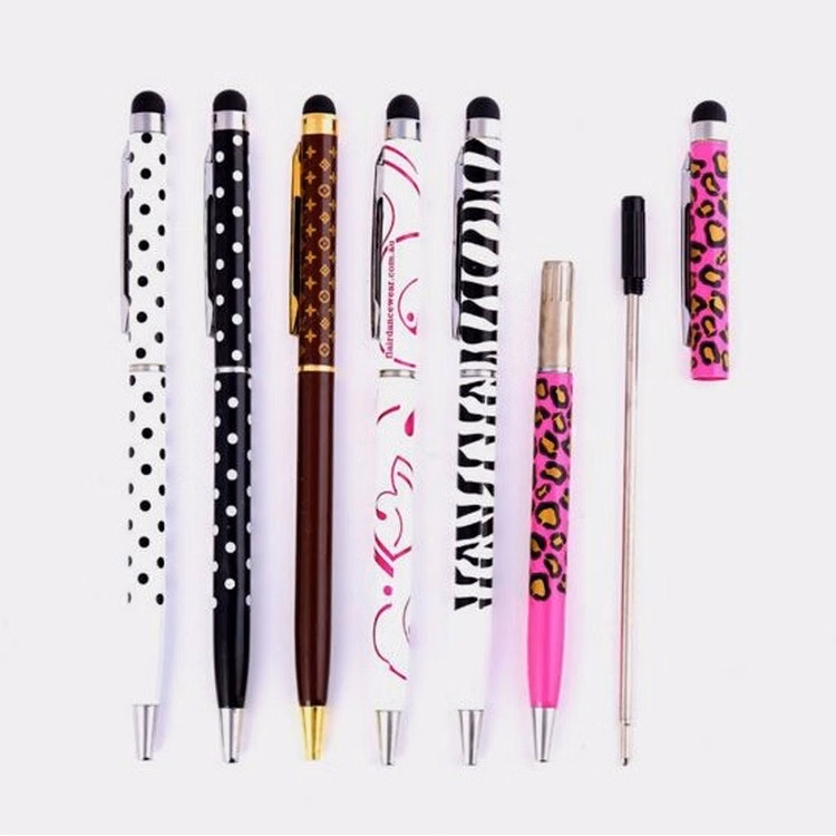 metal ball-point Pen+full color imprint+touch screen stylus+fast delivery