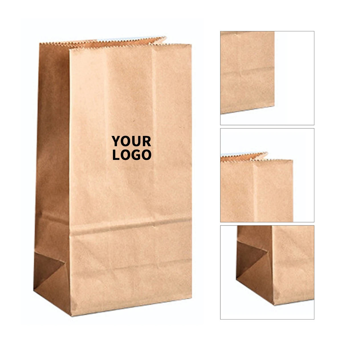 Grease Proof Kraft Paper Food Bag 5.1" x 3.1" x 9.4" 1