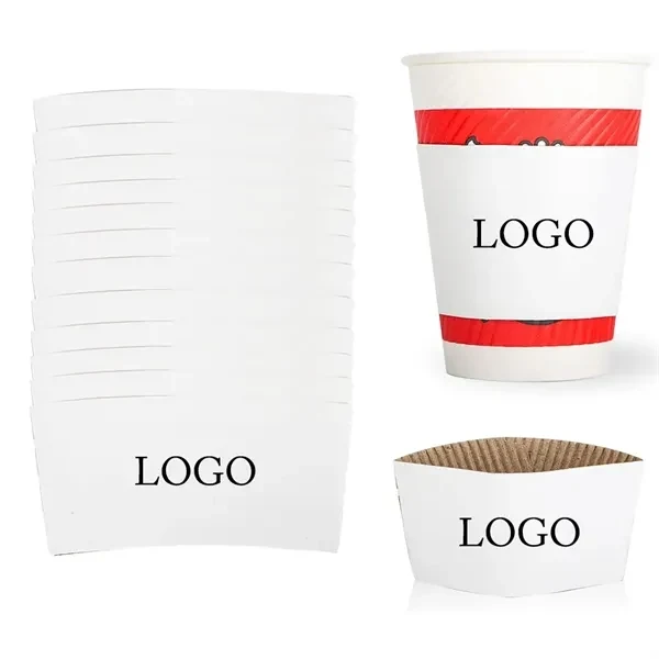Disposable Paper Coffee Cup Sleeve for Commutes, Fitness and Travel 1