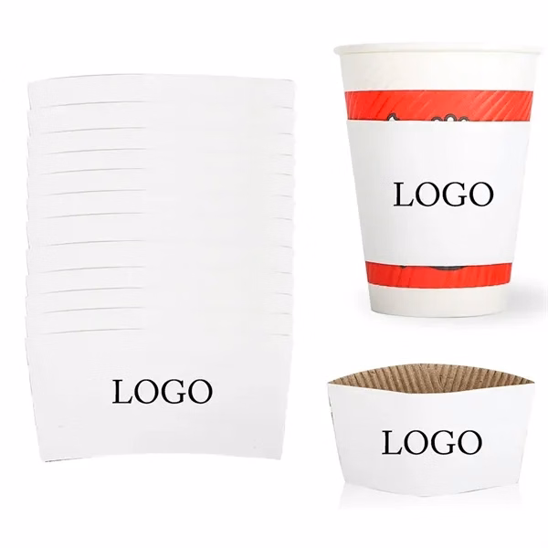 Disposable Paper Coffee Cup Sleeve for Commutes, Fitness and Travel