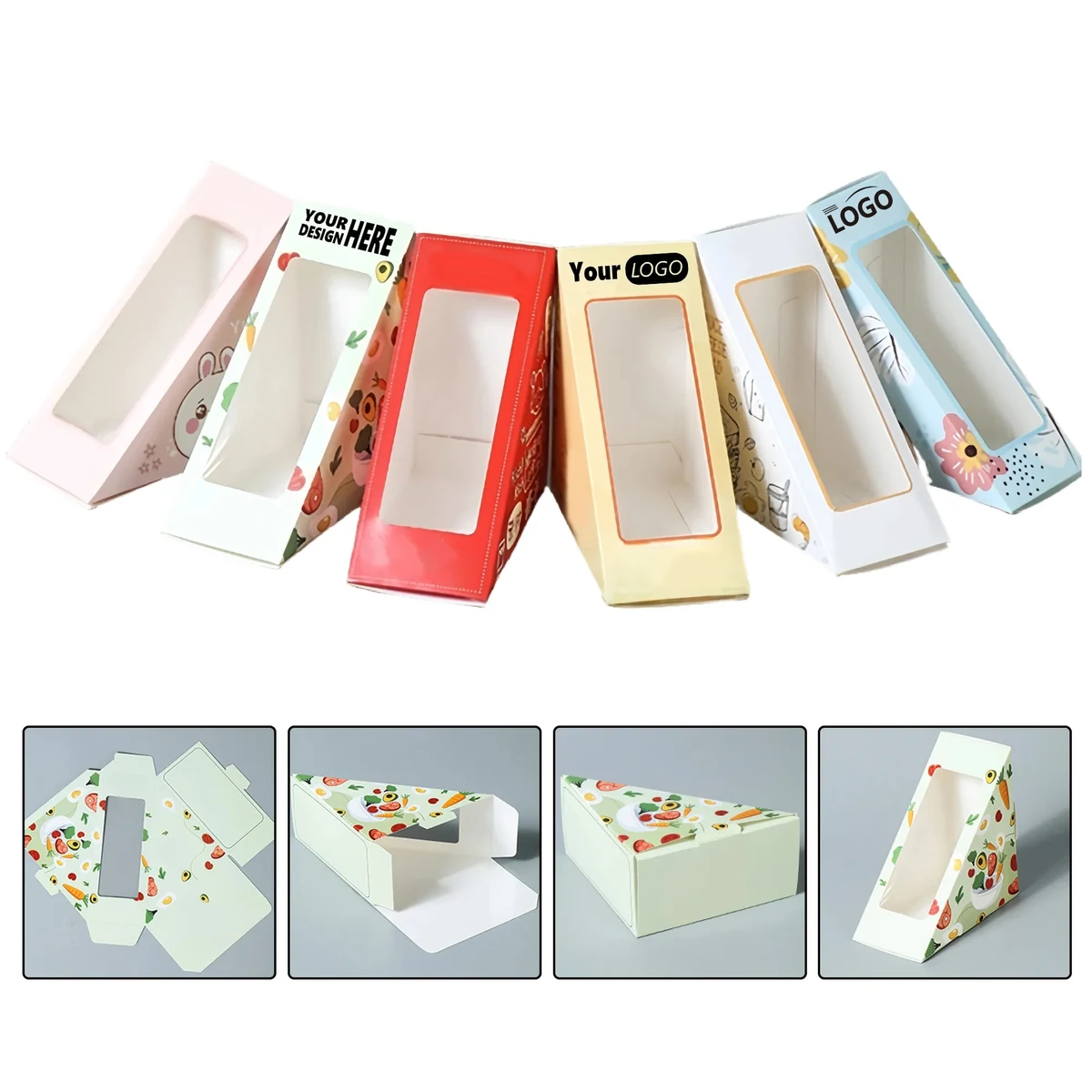 Triangular Sandwich Box With Plastic Window 1
