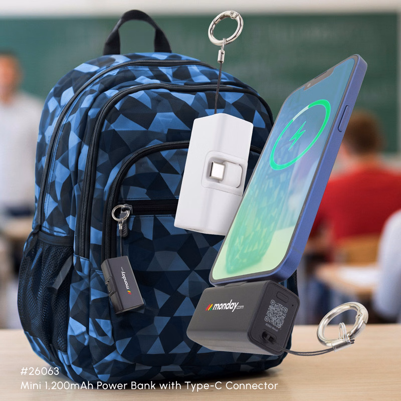 Mini 1,200mAh Power Bank with Type-C Connector