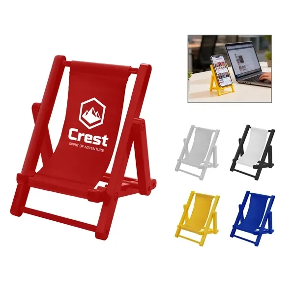 Custom Foldable Beach Chair Phone Stand 6x4 — Tech Desk & Remote Work 1