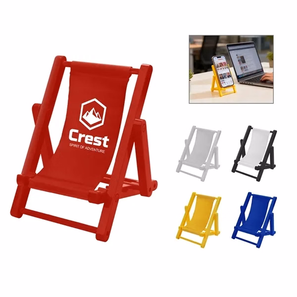 Custom Foldable Beach Chair Phone Stand 6x4 — Tech Desk & Remote Work