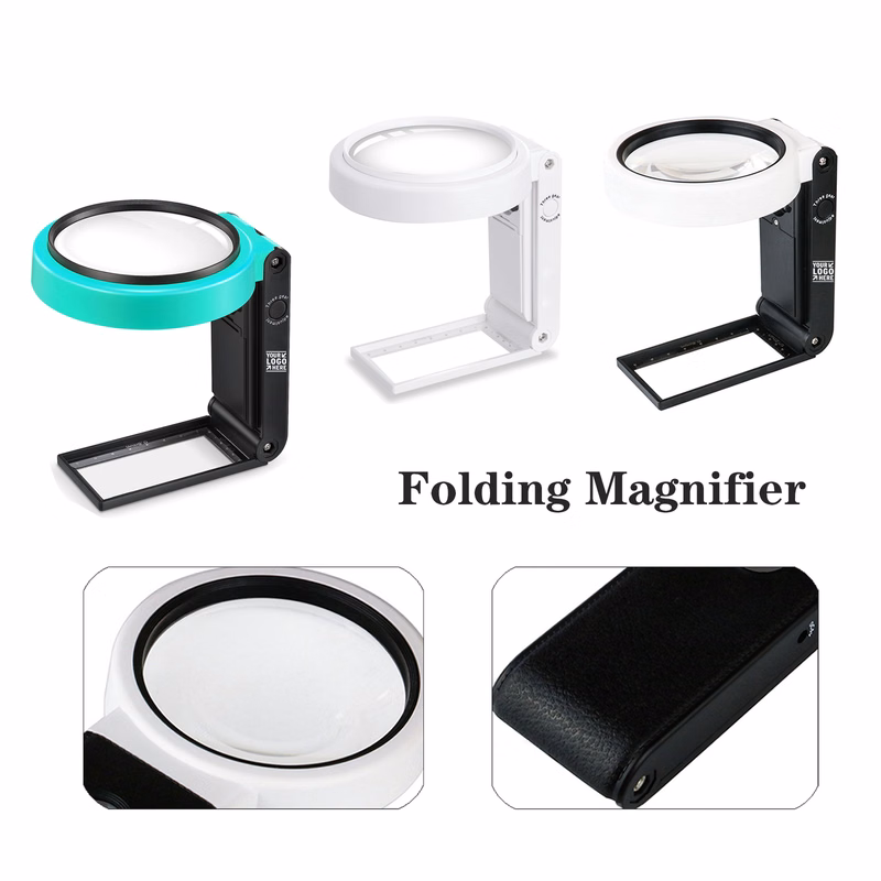 30X 40X Magnifying Glass with Light and Stand