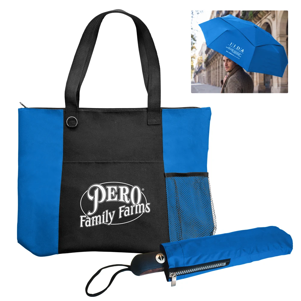 NEW - The Mariner Boat Tote Bag/Vented Director Umbrella Set, custom tote bag with logo imprint 1