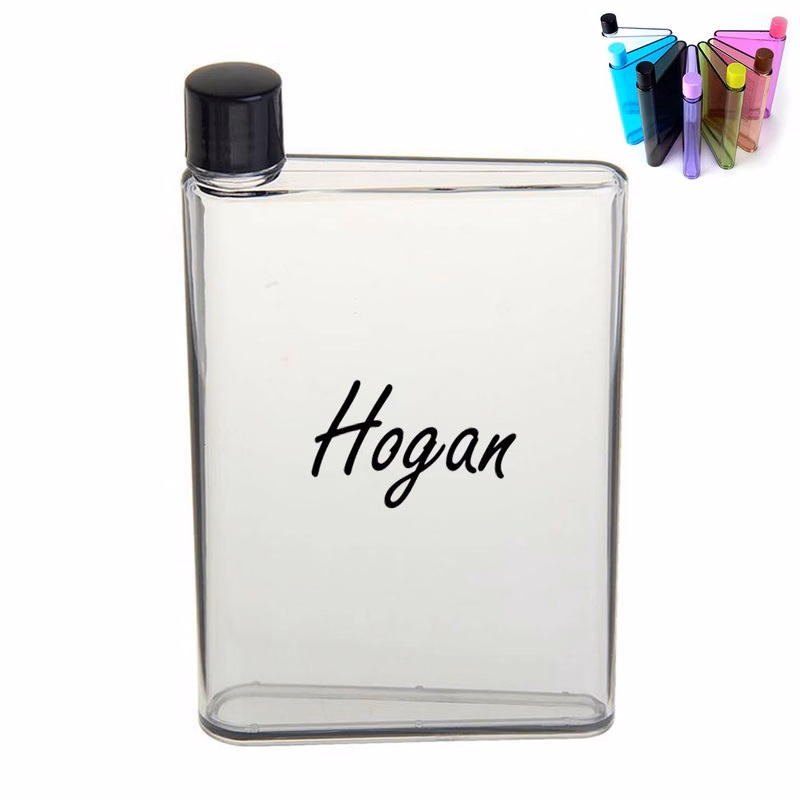 Flat Clear Outdoor Sports Drinking Customized Water Bottle