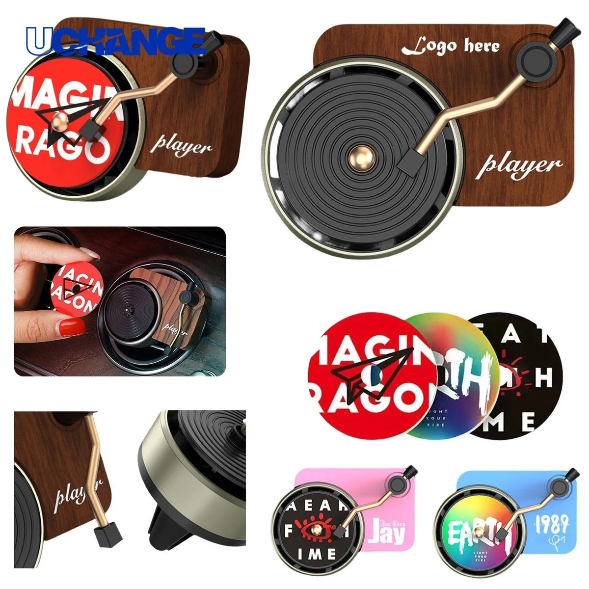 Retro Record Player Car Air Freshener 1
