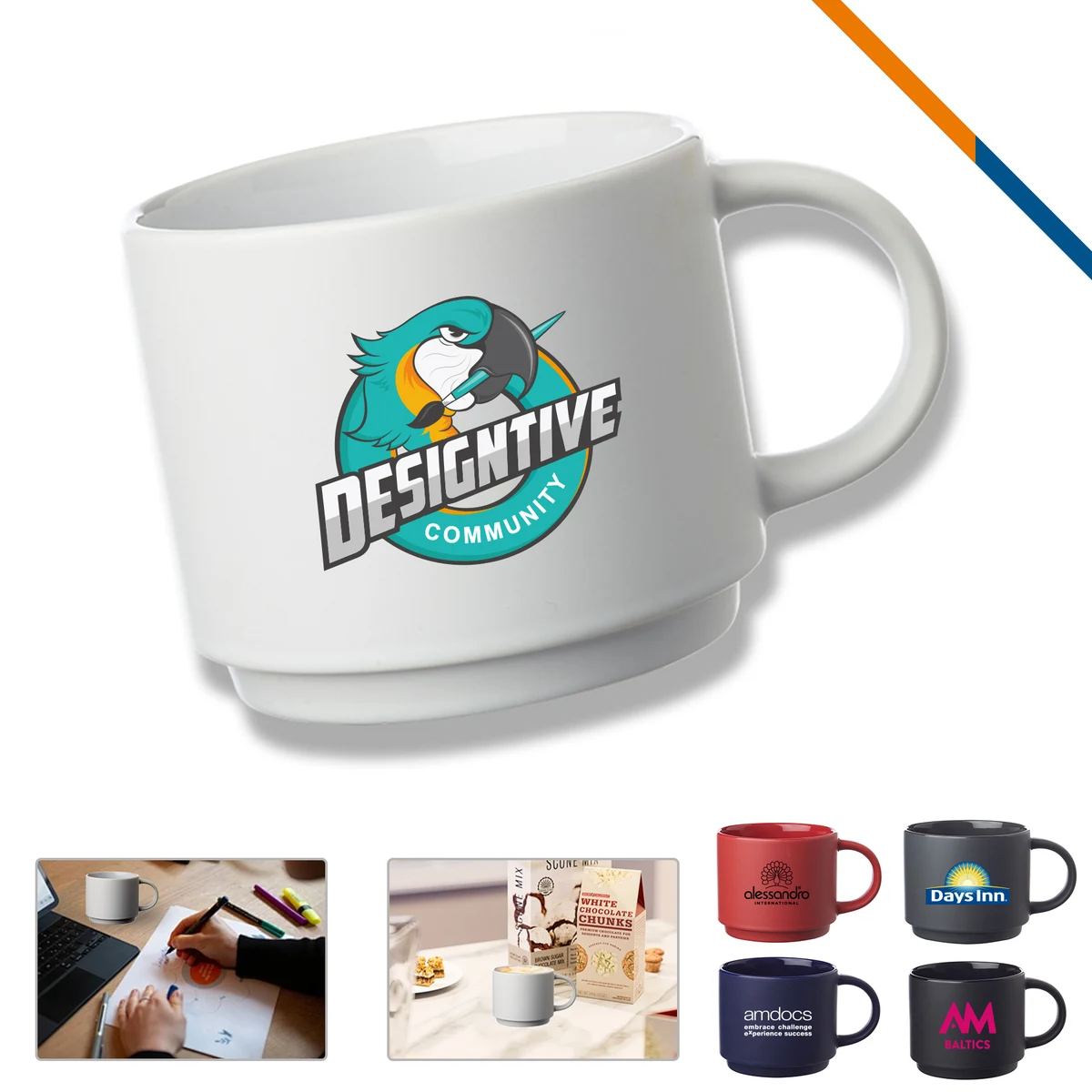 Sherlyn Stackable Ceramic Mug – 14 OZ. 1