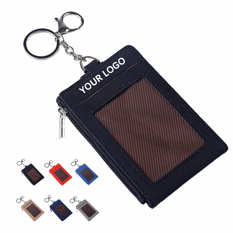 Zippered Id Card Holder Clear Window 4.73" x 2.96"